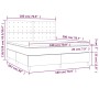 Cama box spring con colchón cuero sintético gris 180x200 cm de vidaXL, Camas y somieres - Ref: Foro24-3142861, Precio: 651,48...