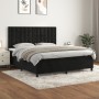 Boxspringbett mit schwarzer Samtmatratze 160x200 cm von vidaXL, Betten und Lattenroste - Ref: Foro24-3143273, Preis: 544,29 €...