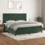 Box spring bed with dark green velvet mattress 200x200 cm by vidaXL, Beds and slatted bases - Ref: Foro24-3143226, Price: 724...