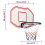 Tablero de baloncesto polietileno blanco 90x60x2 cm