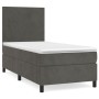 Box spring bed with dark gray velvet mattress 90x190 cm by vidaXL, Beds and slatted bases - Ref: Foro24-3142876, Price: 324,8...