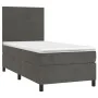 Box spring bed with dark gray velvet mattress 90x190 cm by vidaXL, Beds and slatted bases - Ref: Foro24-3142876, Price: 315,1...