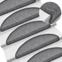 Alfombrillas para escaleras 10 unidades 56x17x3 cm Gris oscuro