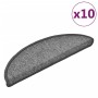 Alfombrillas para escaleras 10 unidades 56x17x3 cm Gris oscuro