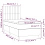 Box spring bed with black velvet mattress 90x200 cm by vidaXL, Beds and slatted bases - Ref: Foro24-3143123, Price: 333,58 €,...