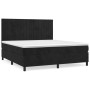 Cama box spring con colchón terciopelo negro 160x200 cm de vidaXL, Camas y somieres - Ref: Foro24-3143153, Precio: 565,86 €, ...