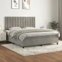 Box spring bed with light gray velvet mattress 180x200 cm by vidaXL, Beds and slatted bases - Ref: Foro24-3143277, Price: 564...