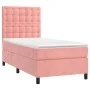 Box spring bed with pink velvet mattress 100x200 cm by vidaXL, Beds and slatted bases - Ref: Foro24-3143252, Price: 319,14 €,...