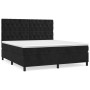 Box spring bed with black velvet mattress 160x200 cm by vidaXL, Beds and slatted bases - Ref: Foro24-3143213, Price: 597,99 €...