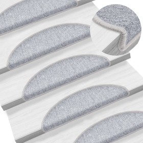 Felpudos para escaleras (10 unidades, 56 x 17 x 3 cm, gris