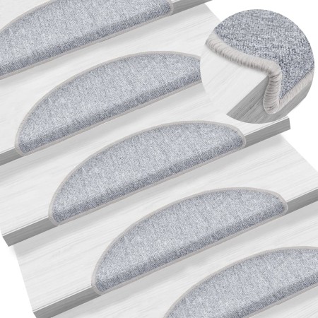 Felpudos para escaleras (10 unidades, 56 x 17 x 3 cm, gris