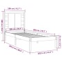 Solid black pine wood bed frame 100x200 cm by vidaXL, Beds and slatted bases - Ref: Foro24-3104212, Price: 140,02 €, Discount: %