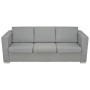 3 seater light gray fabric sofa by vidaXL, Sofas - Ref: Foro24-243581, Price: 369,45 €, Discount: %