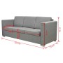 3-Sitzer-Sofa aus hellgrauem Stoff von vidaXL, Sofas - Ref: Foro24-243581, Preis: 369,45 €, Rabatt: %