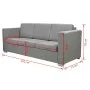 3-Sitzer-Sofa aus hellgrauem Stoff von vidaXL, Sofas - Ref: Foro24-243581, Preis: 364,22 €, Rabatt: %