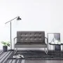 2-seater sofa with chrome armrests and dark gray velvet by vidaXL, Sofas - Ref: Foro24-282165, Price: 206,69 €, Discount: %