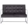 2-seater sofa with chrome armrests and dark gray velvet by vidaXL, Sofas - Ref: Foro24-282165, Price: 206,69 €, Discount: %