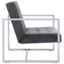 2-seater sofa with chrome armrests and dark gray velvet by vidaXL, Sofas - Ref: Foro24-282165, Price: 209,27 €, Discount: %