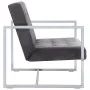 2-seater sofa with chrome armrests and dark gray velvet by vidaXL, Sofas - Ref: Foro24-282165, Price: 206,69 €, Discount: %