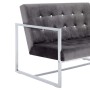 2-seater sofa with chrome armrests and dark gray velvet by vidaXL, Sofas - Ref: Foro24-282165, Price: 209,27 €, Discount: %
