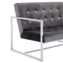 2-seater sofa with chrome armrests and dark gray velvet by vidaXL, Sofas - Ref: Foro24-282165, Price: 206,69 €, Discount: %