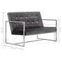 2-seater sofa with chrome armrests and dark gray velvet by vidaXL, Sofas - Ref: Foro24-282165, Price: 206,69 €, Discount: %