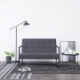 Sofá de 2 plazas con reposabrazos acero y tela gris oscuro by vidaXL, Sofas - Ref: Foro24-282162, Price: 184,68 €, Discount: %