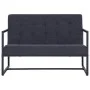Sofá de 2 plazas con reposabrazos acero y tela gris oscuro by vidaXL, Sofas - Ref: Foro24-282162, Price: 194,23 €, Discount: %