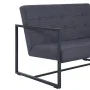 Sofá de 2 plazas con reposabrazos acero y tela gris oscuro by vidaXL, Sofas - Ref: Foro24-282162, Price: 194,23 €, Discount: %