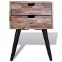 Mesita de noche con 2 cajones madera de teca reciclada de vidaXL, Mesitas de noche - Ref: Foro24-241711, Precio: 96,67 €, Des...