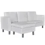 3 seater sectional sofa white artificial leather by vidaXL, Sofas - Ref: Foro24-241980, Price: 565,55 €, Discount: %