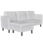 3-Sitzer-Sofagarnitur aus weißem Kunstleder von vidaXL, Sofas - Ref: Foro24-241980, Preis: 430,32 €, Rabatt: %