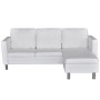 3-Sitzer-Sofagarnitur aus weißem Kunstleder von vidaXL, Sofas - Ref: Foro24-241980, Preis: 430,32 €, Rabatt: %