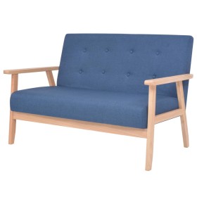 2 seater blue fabric sofa by vidaXL, Sofas - Ref: Foro24-244655, Price: 220,79 €, Discount: %