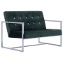 2 seater sofa with chrome armrests dark green velvet by vidaXL, Sofas - Ref: Foro24-282164, Price: 164,48 €, Discount: %