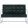 2 seater sofa with chrome armrests dark green velvet by vidaXL, Sofas - Ref: Foro24-282164, Price: 153,13 €, Discount: %