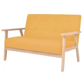 2-Sitzer-Sofa aus gelbem Stoff von vidaXL, Sofas - Ref: Foro24-244658, Preis: 175,70 €, Rabatt: %