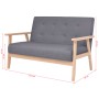 2-Sitzer-Sofa dunkelgrauer Stoff von vidaXL, Sofas - Ref: Foro24-244652, Preis: 205,35 €, Rabatt: %