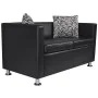 2 seater black artificial leather sofa by vidaXL, Sofas - Ref: Foro24-242209, Price: 224,81 €, Discount: %