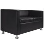 2-Sitzer-Sofa aus schwarzem Kunstleder von vidaXL, Sofas - Ref: Foro24-242209, Preis: 226,78 €, Rabatt: %