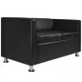 2-Sitzer-Sofa aus schwarzem Kunstleder von vidaXL, Sofas - Ref: Foro24-242209, Preis: 224,81 €, Rabatt: %