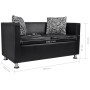 2-Sitzer-Sofa aus schwarzem Kunstleder von vidaXL, Sofas - Ref: Foro24-242209, Preis: 226,78 €, Rabatt: %