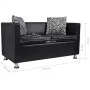 2-Sitzer-Sofa aus schwarzem Kunstleder von vidaXL, Sofas - Ref: Foro24-242209, Preis: 224,81 €, Rabatt: %
