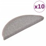Felpudos para escaleras 10 unidades 65x24x4 cm Marrón claro
