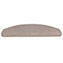 Felpudos para escaleras 10 unidades 65x24x4 cm Marrón claro