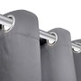 Cortina opaca con ojales de metal 270x245 cm gris
