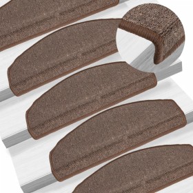 Felpudos para escaleras 10 unidades 65x24x4 cm Marrón Café