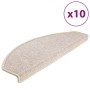Felpudos para escaleras 10 unidades 65x24x4 cm gris topo