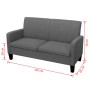 2-seater sofa 135x65x76 cm dark gray by vidaXL, Sofas - Ref: Foro24-244709, Price: 221,42 €, Discount: %