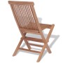 Klappbare Gartenstühle 4 Einheiten aus massivem Teakholz von vidaXL, Gartenstühle - Ref: Foro24-43040, Preis: 232,43 €, Rabat...